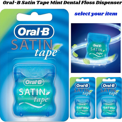 Oral-B Satin Tape Mint Zahnseide Spender Komfortgriff Entfernen Plaque Lebensmittel UK