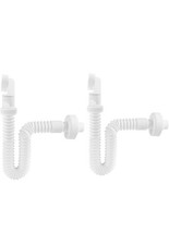 Hibbent 2 PCS Bathroom Waste Pipe,Space-Saving Waste Pipe 1 1/4" Bathroom