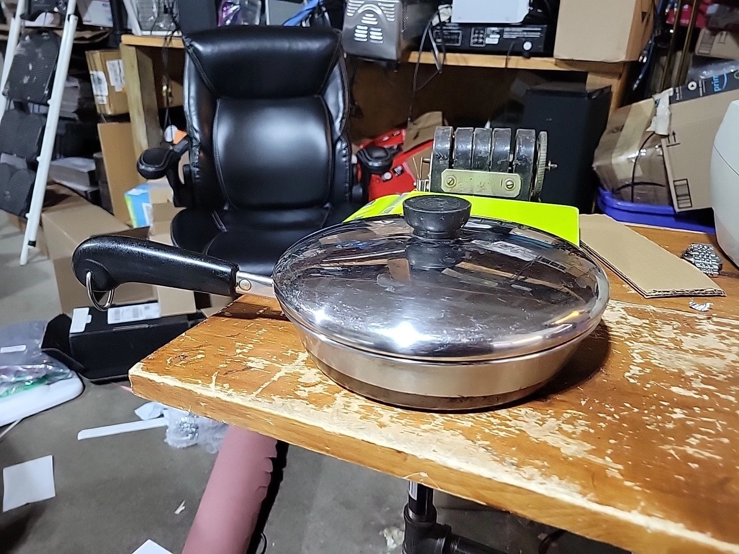 Revere Ware Skillet Frying Pans 8 Inch With LID Copper clad bottom 1801