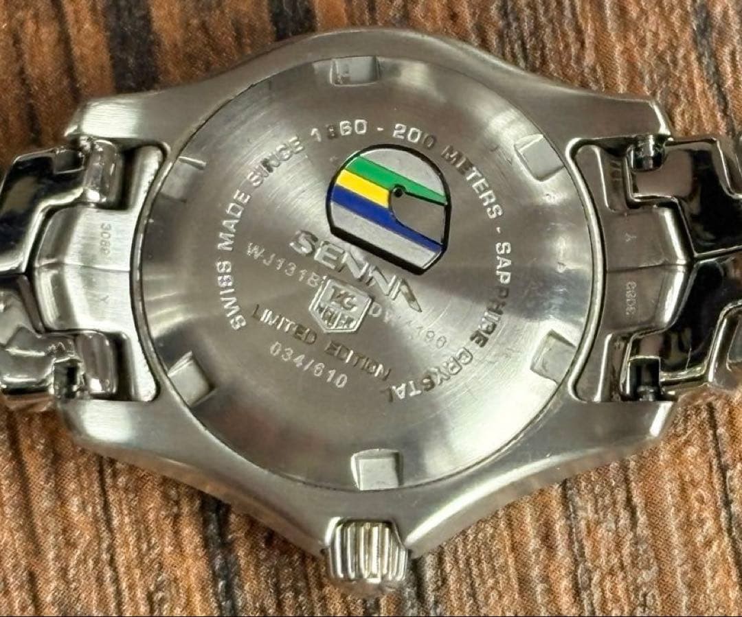 Tag Heuer Link Senna Model WJ131B Quartz Watch Date Black Dial 31mm Round Men's image 6