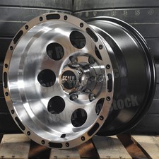 Scale 4x4 S52 15x10 6x5.5 6x139.7 -46 Offset Machine Wblack 8 Hole Truck Wheels