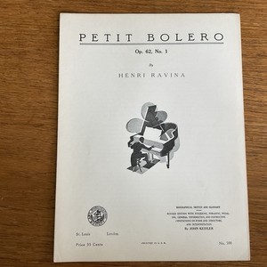Petit Bolero Op 62 No 1~Ravina~Progressive 500 Serie~588~Art Publication Society