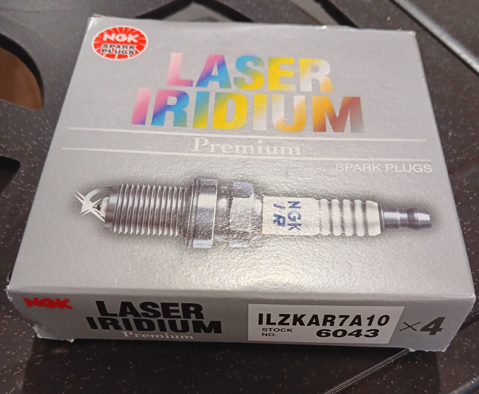 Set of 4 NGK 6043 ILZKAR7A10 Laser Iridium Spark Plugs