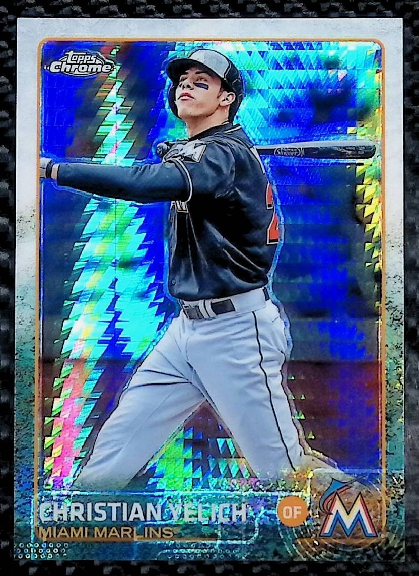 2015 Topps Chrome #48 Prism Refractor - Christian Yelich - Marlins