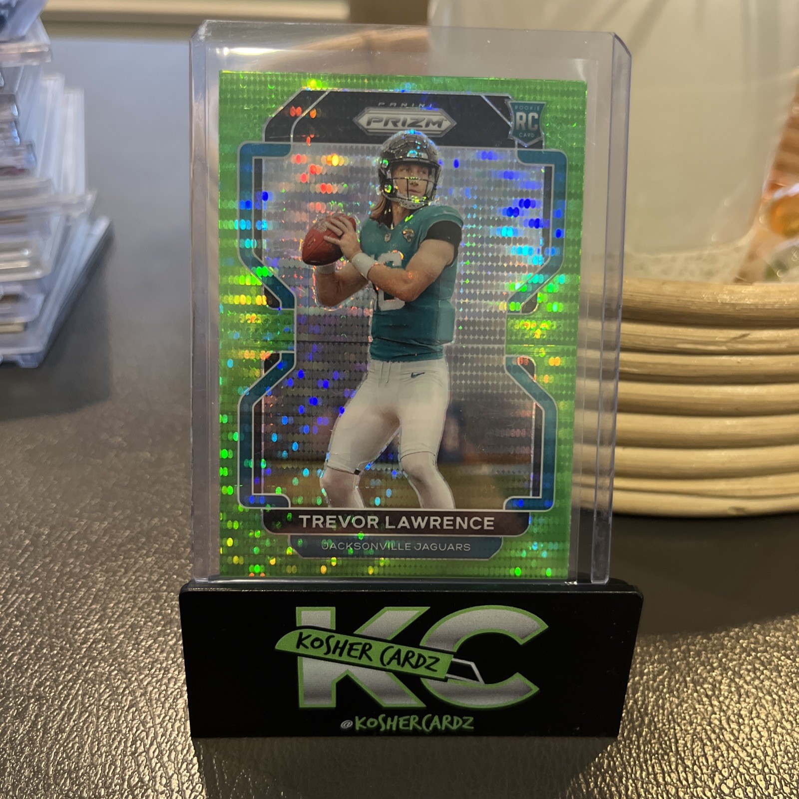 Trevor Lawrence RC 2021 Prizm #331 Neon Green Pulsar