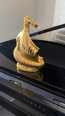 Original Larsen Cognac Invincible Collectable Bottle - 24K Gold Viking Ship Gold