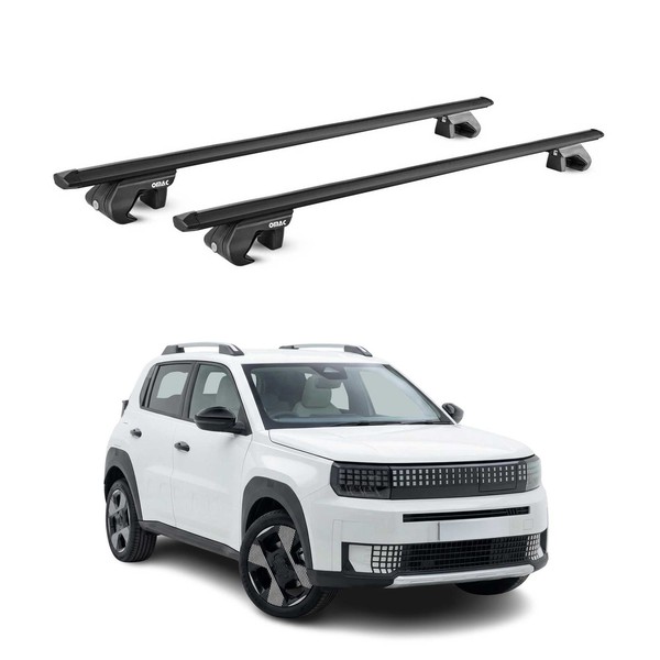DachträGer GrundtäGer FüR Fiat Grande Panda 2025-2026 90Kg Aluminium Schwarz ABE-image