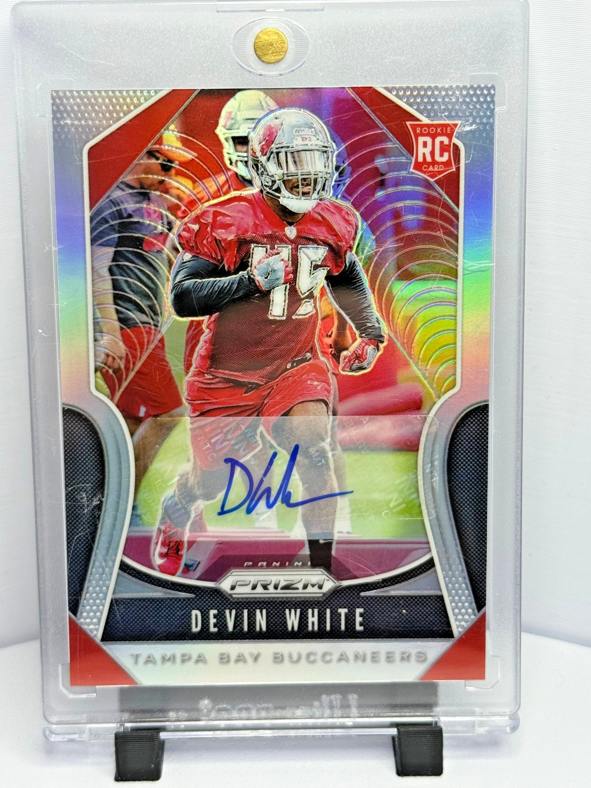 2019 Panini Prizm #312 Devin White Rookie Autographs Silver RC Auto