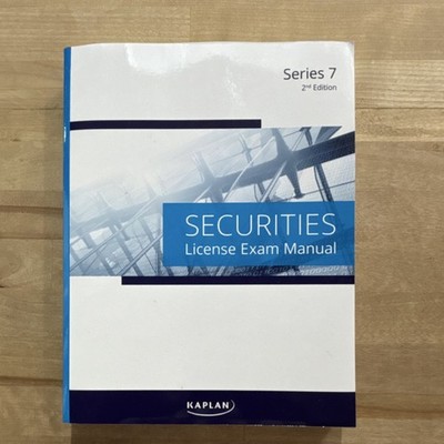 Kaplan Series 7 Securities License Exam Manual 2nd Ed Paperback 2020
