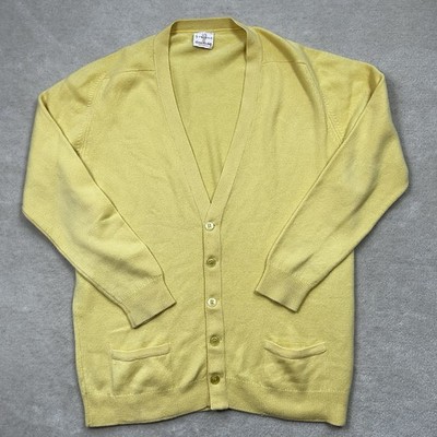 Vintage Pringle of Scotland Men's 46 XL Cashmere Cardigan Grandpa Sweater