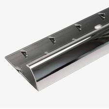 The Gripperrods Premier Chrome  Door Strip/Threshold Gloss Silver Door Bar trim