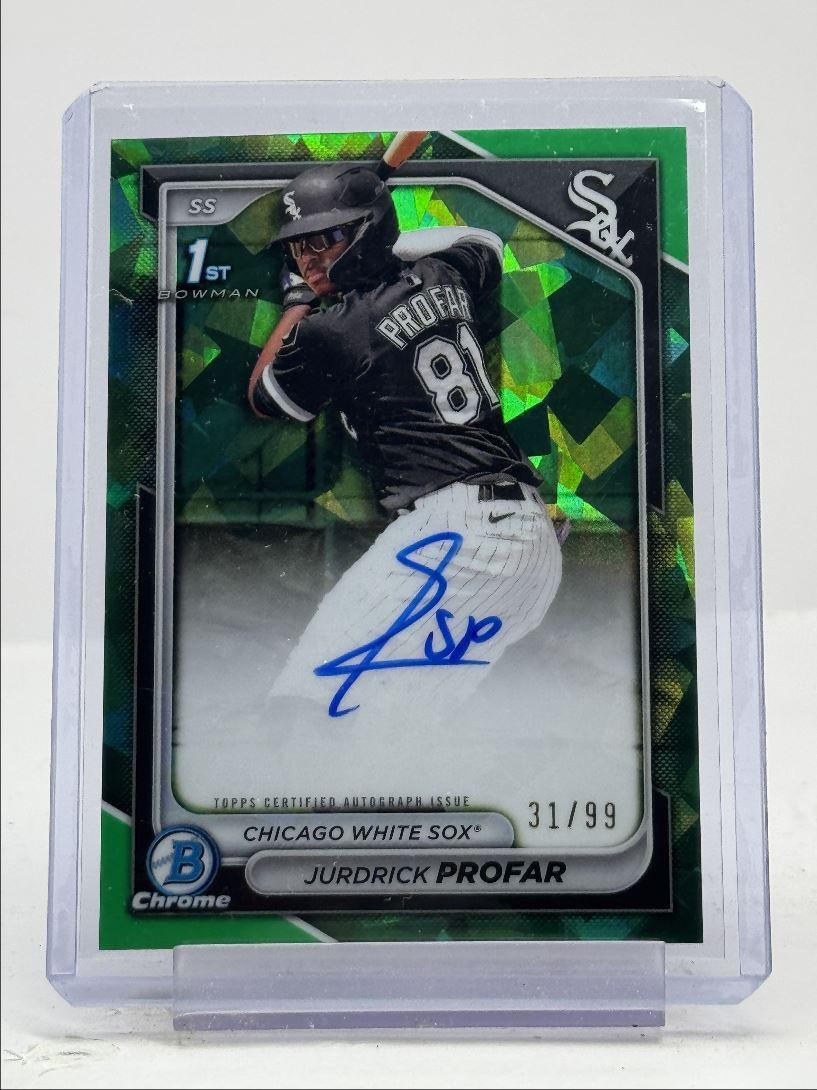 JURDRICK PROFAR 2024 BOWMAN CHROME 1ST GREEN SAPPHIRE AUTO /99 Q3367