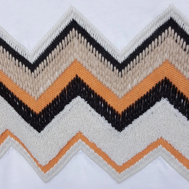 Camisa MISSONI Para Hombres XL Blanca Pullover Crew Bordada Zig Zag Logo Camiseta $500 Foto 2 de 4