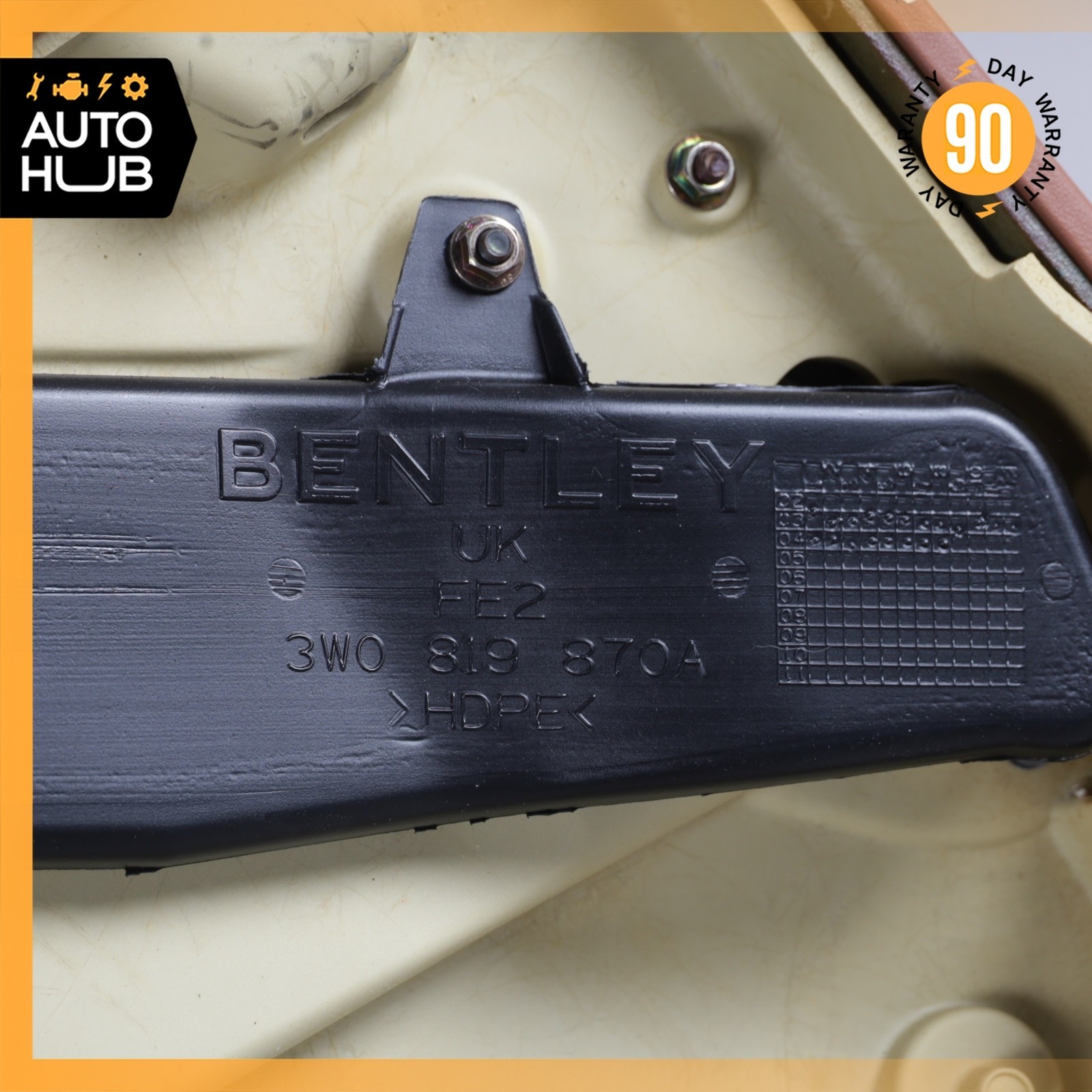 Bentley Continental GT 2003-2010 Right Door panel Brown P/N 3W3867016