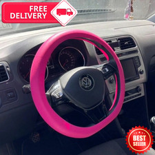 Silicone Steering Wheel Cover Non Slip 14 Inch Slim Car Grip Multi Color Black