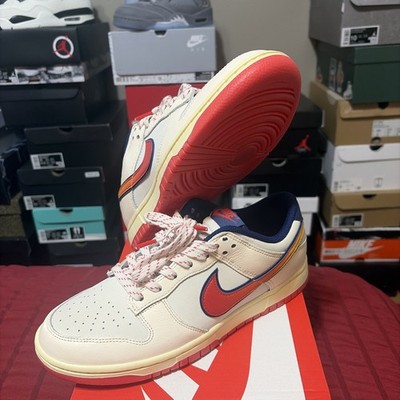 Nike Dunk Low SE Retro Pack Men Pale Ivory/Light Crimso Sneakers HV5749-110 Sz 8