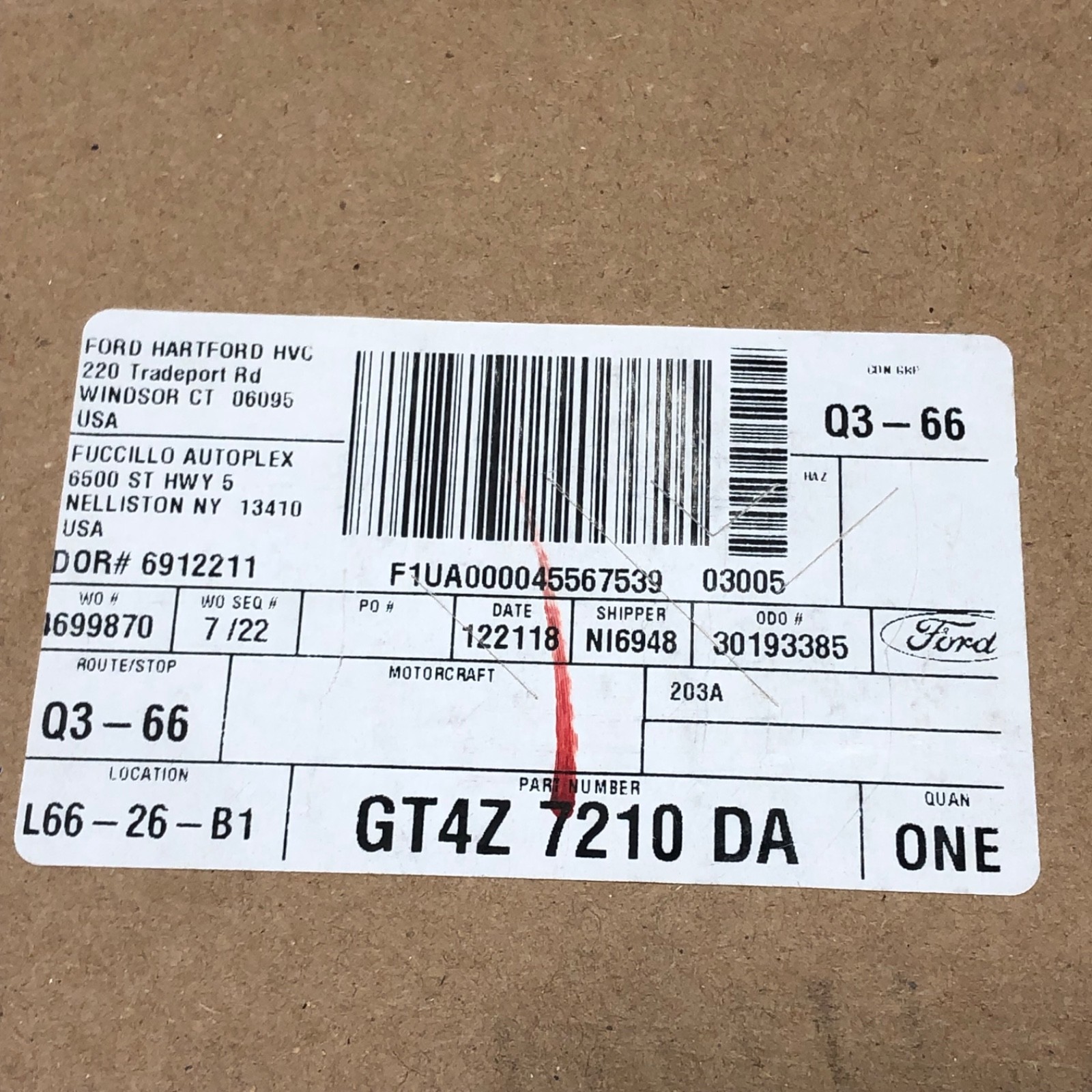 OEM Ford GT4Z-7210-DA Center Console Gear Shifter For Explorer 11-15 Edge 11-14