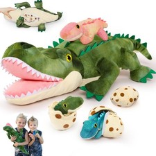 Plush Alligator Stuffed Animal with Babies,23.6'' Mommy Stuffed Alligator wit...