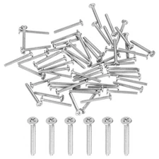 60-Pack Flat Head Machine Screws, M1x8mm 304 Stainless Steel Phillips Screws