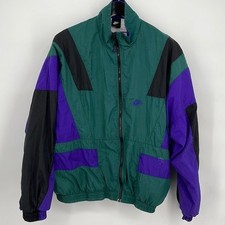 Nike Vintage Y2K Green Purple Full Zip Windbreaker size L Classic