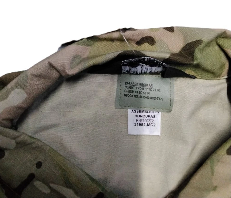 TRU-SPEC NYCO RIpstop Multicam BDU Shirt 2 Pocket W/Sleeve Pockets Size 2X-Reg - Image 4 of 4