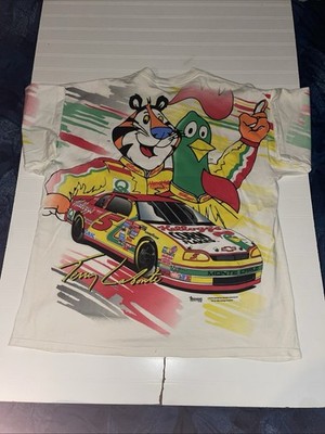 Vintage 1996 Kelloggs Corn Flakes Nascar Racing Terry Labonte AOP Shirt XL