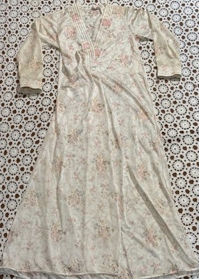 Vintage Bernette New York Nylon Sexy Sheer Hippie Women s Robe Gown Retro M USA