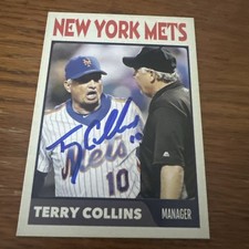 Terry Collins  Signed  Custom  Ass In Jackpot Card Autograph Auto Ny Mets IP