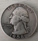 1958 D Washington Silver Quarter (#C85)