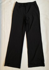 Lauren Ralph Lauren Women s Wool Blend Wide Leg Cuffed Black Dress Pants Size 4