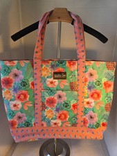 Matilda Jane Relaxing Sunshine Pink Floral  Dots Oversize Tote Bag Large