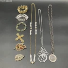 Vintage Sarah Coventry Monet Star Costume Jewelry Lot 9 Necklaces Bracelets