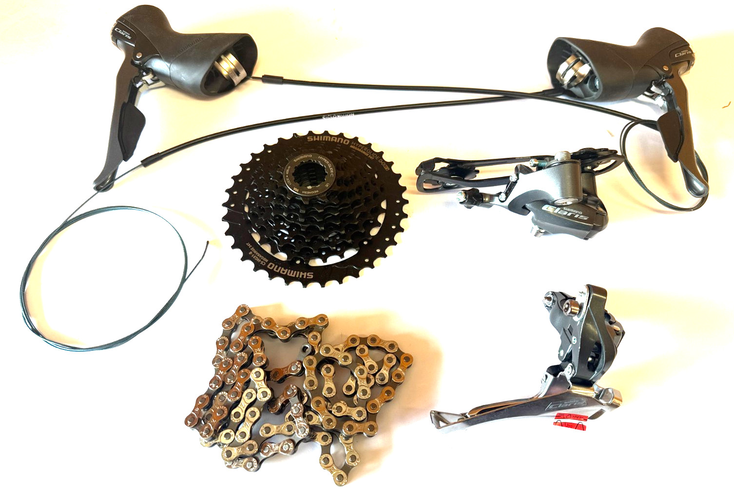 Shimano Claris R2000 2x8 Groupset STI Shifters RD FD Cassette 11-34 New Takeoff