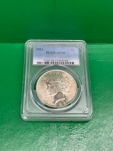 1923 Peace Silver $1 PCGS AU58