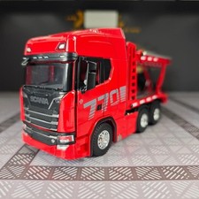 1:50 Simulation Scania Double Decker Transport Alloy Engineering Model Vehicle
