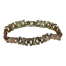 Vintage RR Gold Colour Chain Link Design Chunky Bracelet