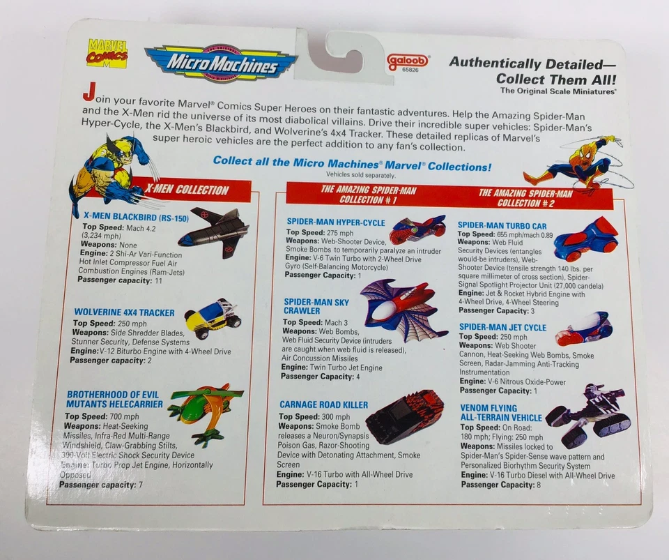 Micro Machines 1993 Marvel Comics X-MEN COLECCIÓN CONJUNTO de 3 vehículos #65826 ¡NUEVO! Foto 2 de 3