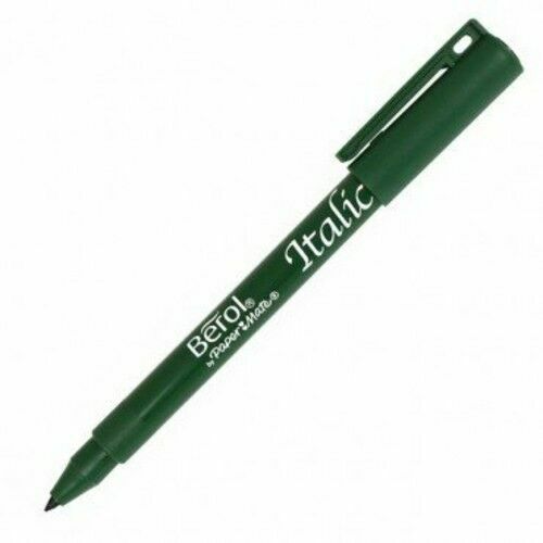 Italic Calligraphy Lettering Pens Berol PAPERMATE 2pack Pen Medium Fine