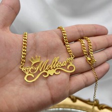 Personalized Pendant Stainless Steel Custom Name Necklace for Women Girl Gift
