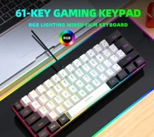 Compact Spurduri 60% Wired Gaming Keyboard- Vibrant RGB Backlight