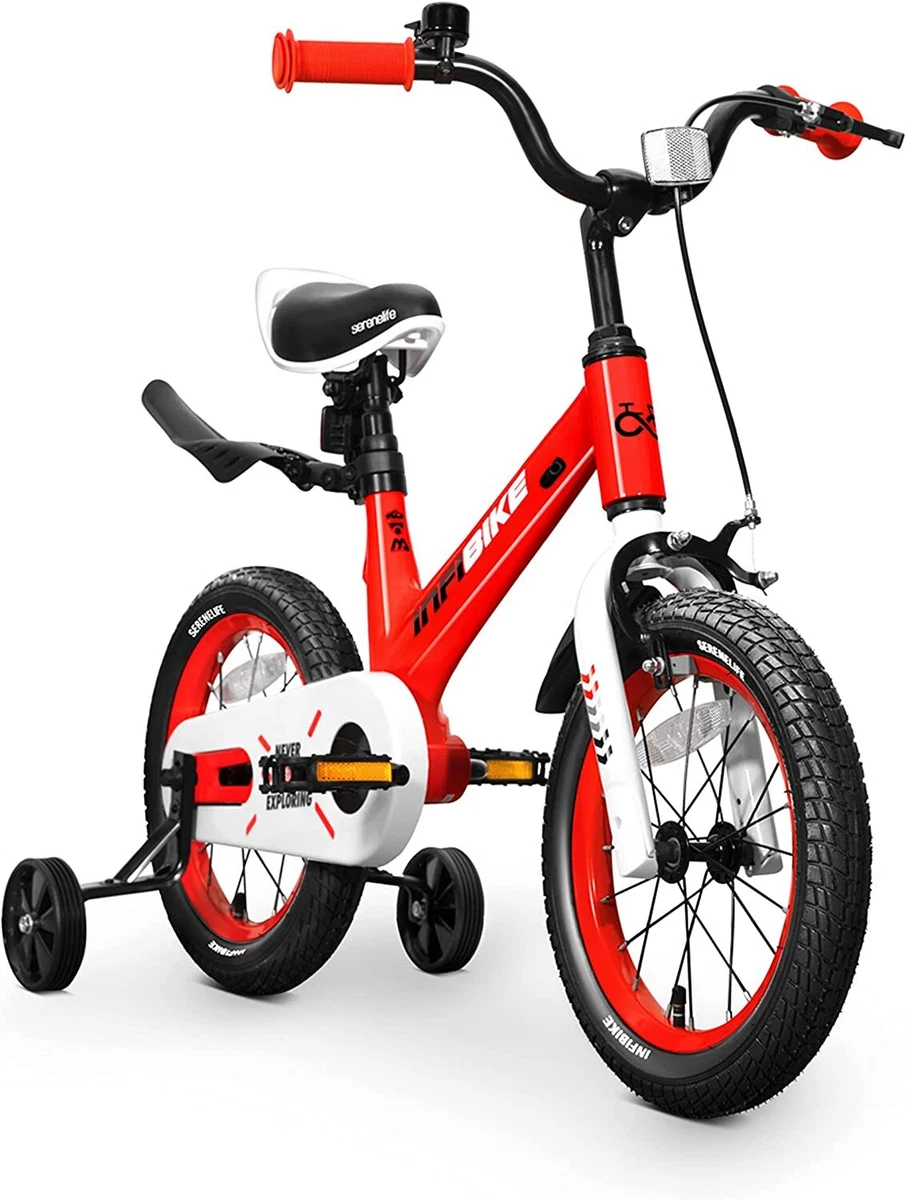 SereneLife SLBKORG49 14Inch High End Kids Bike Bicycle Orange