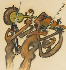 ROBERTO MATTA Abstract Art Poster or Rolled Canvas Print "L'ESTRO ARMONICO"