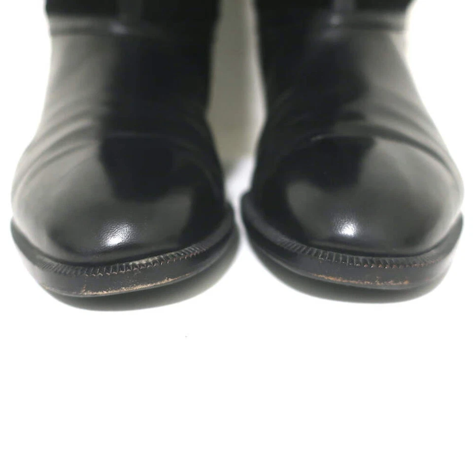 Vintage Bottega Veneta Over the Knee Flat Boots Black Leather & Suede Size 38 - Image 4 of 4