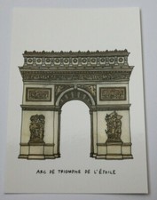 Intercontinental Paris Le Grand Hotel Postcard Arc de Triomphe de L`Etoile Card