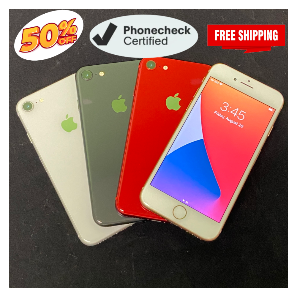 Apple iPhone 8: 64GB, 128GB, 256GB - Unlocked, Mint Condition