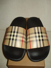 100% AUTH NEW MEN BURBERRY FURLEY BEIGE CHECK POOL SLIDE SANDALS EUR 43/US 10 — photo 8