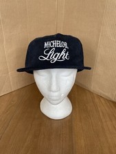 Vintage Michelob Light Adjustable Snapback Corduroy Cap Hat Stylemaster USA