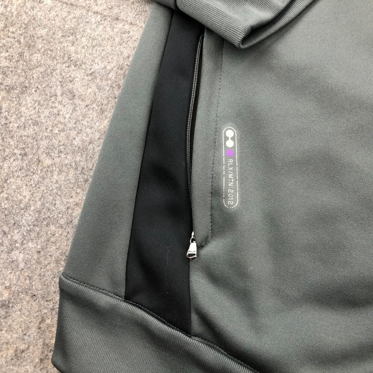 RLX Ralph Lauren Jacket 2XL Gray Purple Track Tech Full Zip