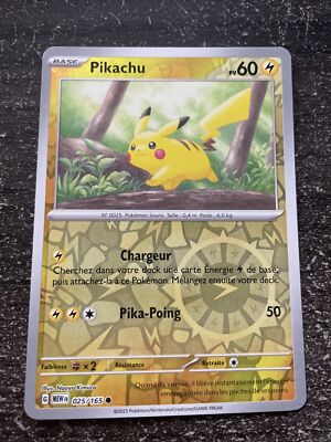 PIKACHU REVERSE - POKEMON 025/165 EV3.5 SCHARLACHROT UND LILA MEW 151 NEU DE