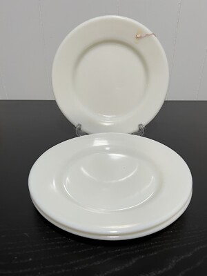 Set of 3 Corning Ware Milk Glass Plates 9.5in